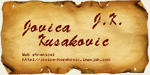 Jovica Kušaković vizit kartica